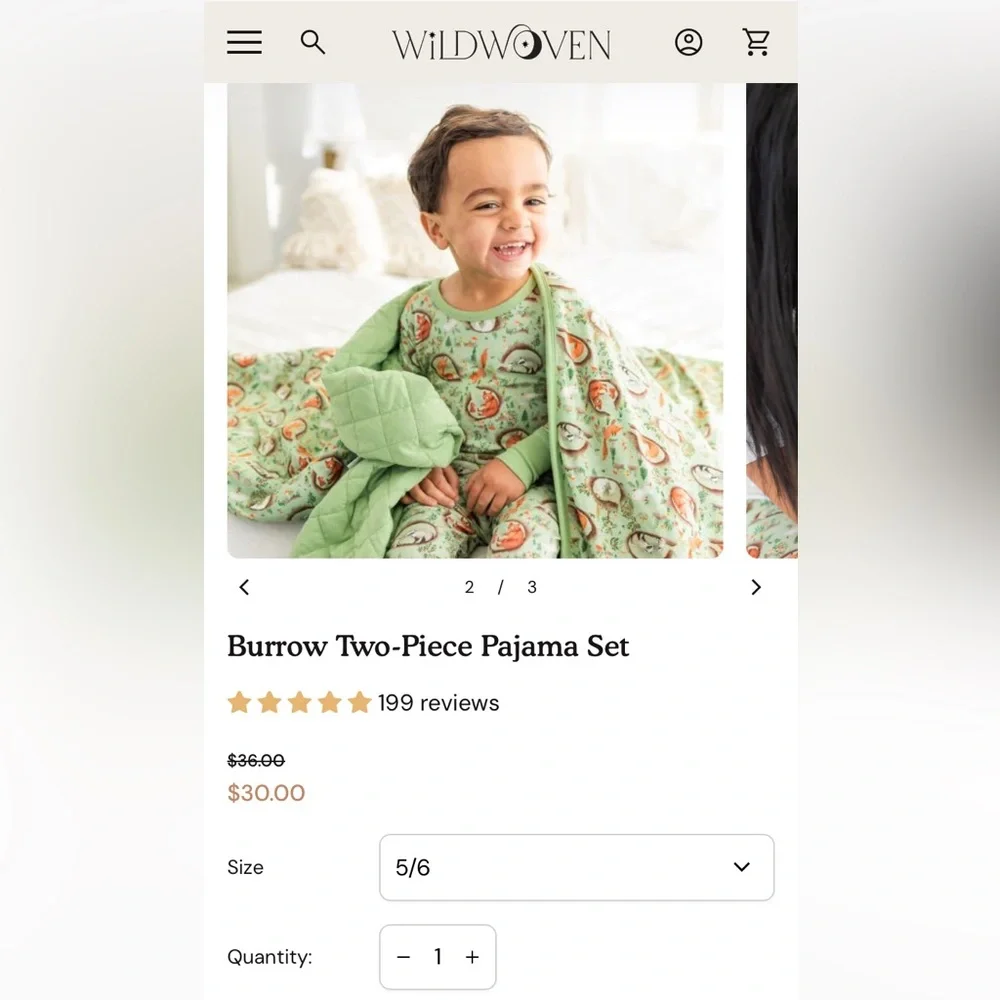 Wild Woven (formerly Kind Thing) Burrow Two-Piece Pajama Set - Picture 10 of 11